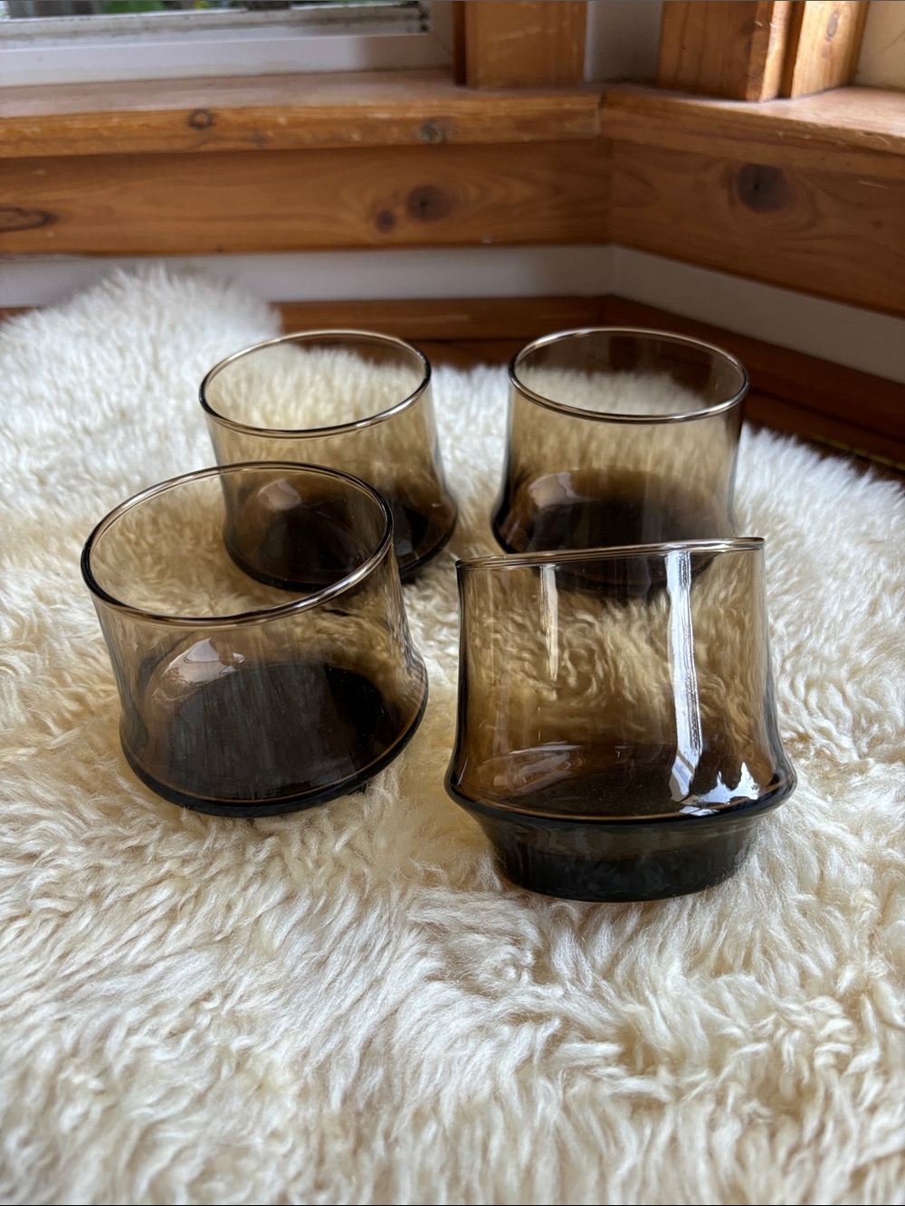 Vintage 70’s Smoked Drinking Glasses